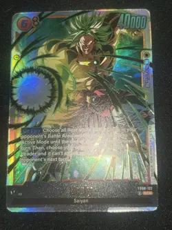 Broly FB08-122 Secret Rare Saiyan's Pride Dragon Ball English Card Fusion World - Image 2