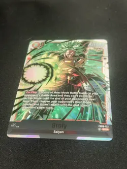 Broly FB08-122 Secret Rare Saiyan's Pride Dragon Ball English Card Fusion World - Image 3