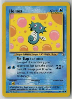 Horsea 62/111 Pokemon Neo Genesis Common Heavily Played WOTC Card (HP) - Image 1