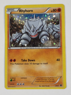 Rhyhorn 8/12 Holo McDonalds 2015 Happy Meal Pokemon Card MP - Image 1