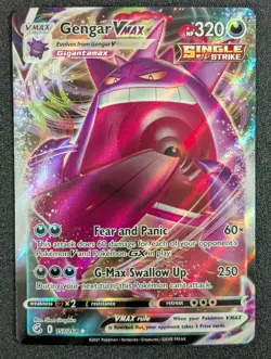 Pokemon Gengar VMAX Holo TCG Card Swsh08: Fusion Strike 157/264 NM Condition - Image 1