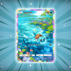 Squirtle #232 Illustration Rare Pokemon TCG Pocket Genetic Apex Holo Card - Image 1