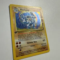 Machamp Base Set 8/102 Holo Vintage Pokemon Card WOTC MP - Image 3