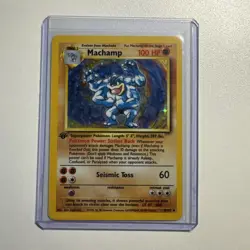 Machamp Base Set 8/102 Holo Vintage Pokemon Card WOTC MP - Image 4