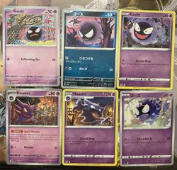 12x Pokemon Cards Gengar Haunter Gastly Lot - XY Cosmos Holo Rare SWIRL TCG - Image 2