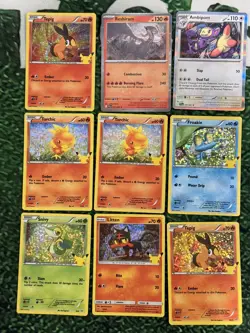 Lot (9) Pokemon Tcg 25th Anniversary McDonald’s Holo Card NM - Image 1