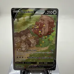 Pokemon Card Greedent V 257/264 Rare Fusion Strike Alternate Art 25 - Image 1