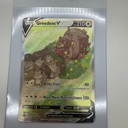 Pokemon Card Greedent V 257/264 Rare Fusion Strike Alternate Art 25 - Image 2