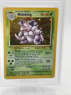 PSA 9 Nidoking Holo 11/130 - 2000 Pokemon Base Set 2 - Image 2