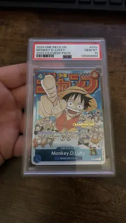 One Piece TCG - Luffy 2023 CS Event Pack Stamped - PSA 10 #033 UK - Ultra Rare - Image 1