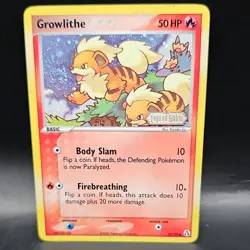Pokemon Growlithe Legend Maker 55/92 Reverse Holo Common *SWIRL at Mouth* - Image 1