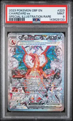Pokemon TCG: Scarlet & Violet Obsidian Flames Charizard EX SIR, #223/197 PSA 9 - Image 1