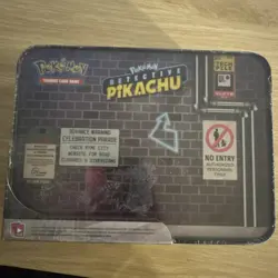 Pokemon Detective Pikachu Collector Treasure Chest Lunch Box Tin Sealed TCG - Image 3