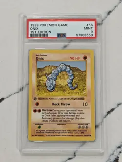 1999 Pokemon Game ONIX 1st Edition 56/102 PSA 9 MINT - Image 1