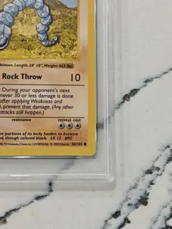 1999 Pokemon Game ONIX 1st Edition 56/102 PSA 9 MINT - Image 4