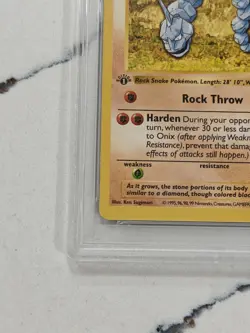 1999 Pokemon Game ONIX 1st Edition 56/102 PSA 9 MINT - Image 5