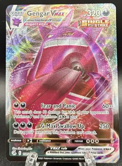 Pokemon TCG Swsh08: Fusion Strike Gengar VMAX 157/264 Holo - Image 1