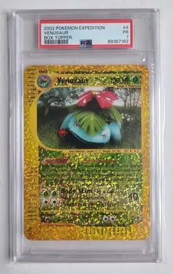 2002 Pokemon Venusaur Oversized Box Topper PSA 1 PR Reverse Holo Expedition #4 - Image 1