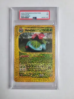 2002 Pokemon Venusaur Oversized Box Topper PSA 1 PR Reverse Holo Expedition #4 - Image 3