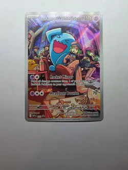 Team Rocket's Wobbuffet SVP 203 Pokemon TCG Destined Rivals ETB Black Star Promo - Image 1