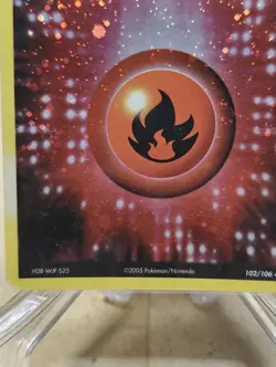 Pokemon TCG Fire Energy 2005 EX Holo Rare Emerald Expansion Set 102/106 - Image 4