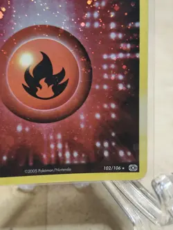 Pokemon TCG Fire Energy 2005 EX Holo Rare Emerald Expansion Set 102/106 - Image 5