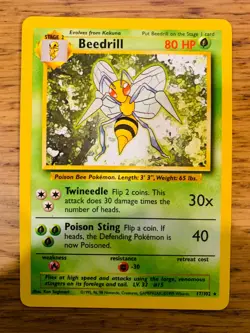 Beedrill (17/102) Rare Base Set Pokemon Card! FAST & FREE P&P! - Image 4