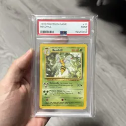 Pokemon 1999 Game Base Set Beedrill #17 PSA 9 - Image 1