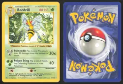 Pokemon TCG | Beedrill 17/102 | Rare | Base Set | Shadowless Lightly Played - Image 1