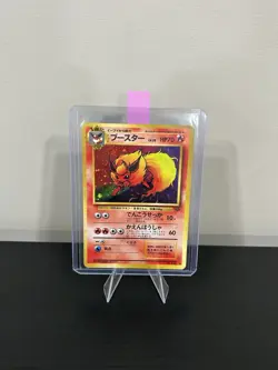 Pokemon TCG Swirl Japanese Flareon No.136 Jungle Holo Rare 1997 MP - Image 1