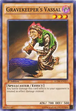 Yugioh! LP Gravekeeper's Vassal - LCJW-EN257 - Common - 1st Edition Lightly Play - Image 1