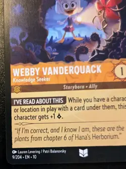 Webby Vanderquack - Knowledge Seeker 9/204 Uncommon Whispers In The Well Lorcana - Image 4