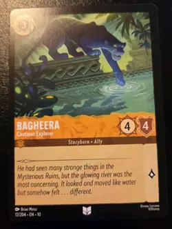 Bagheera - Cautious Explorer 12/204 Uncommon Whispers In The Well Disney Lorcana - Image 1