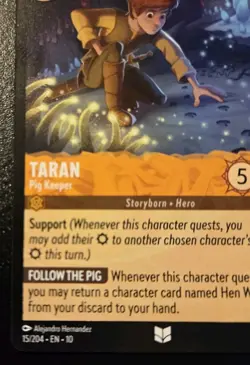 Taran - Pig Keeper 15/204 Uncommon Whispers In The Well Disney Lorcana TCG - Image 4