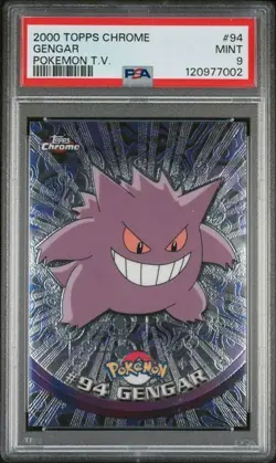 2000 Topps Chrome Pokemon Series 2 Gengar #94 PSA 9 Mint - Image 1