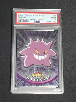 2000 Topps Chrome Pokemon Series 2 Gengar Holo Foil #94 PSA 9 Mint - Image 1
