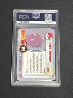 2000 Topps Chrome Pokemon Series 2 Gengar Holo Foil #94 PSA 9 Mint - Image 2