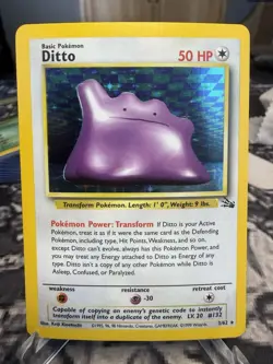 Pokemon English Fossil Ditto Holo #3/62 1999 WOTC Wizards of the Coast LP - Image 1