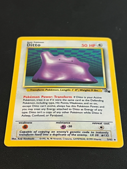 Ditto 3/62 - Fossil Pokemon Card - Holo LP - Image 2