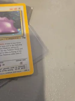 1999 Pokemon TCG Fossil Ditto 1st Edition Holo Rare 3/62 LP - Image 3