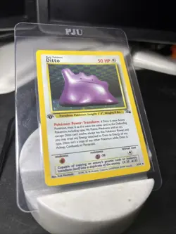 1999 Pokemon TCG Fossil Ditto 1st Edition Holo Rare 3/62 LP - Image 2