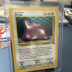 Pokemon TCG Ditto 3/62 Fossil Holo Rare Unlimited Vintage WOTC LP - Image 1