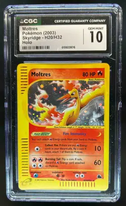 2003 Pokemon Skyridge Moltres Holo #H20/H32 CGC 10 - Image 1