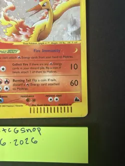 Moltres H20/H32 Skyridge Holo Damaged Pokemon Card E Series - Image 3