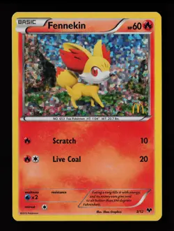 Fennekin 3/12 Holo McDonald's Promos 2014 Pokemon Card - Image 1