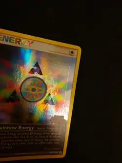 Rainbow Energy Holon Phantoms Stamped Misprint Holo Cutline Pokemon Card 98/110 - Image 3
