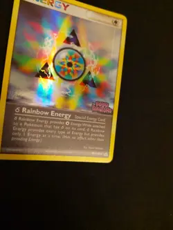 Rainbow Energy Holon Phantoms Stamped Misprint Holo Cutline Pokemon Card 98/110 - Image 4