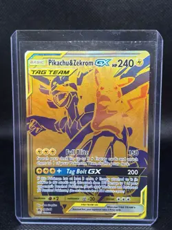 Pokemon Pikachu & Zekrom GX TCG Sun & Moon SM248 Holo Promo Card - Image 3