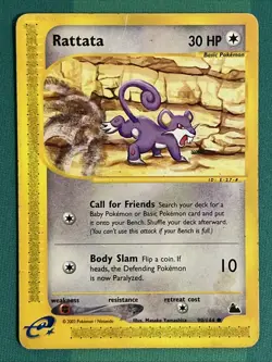 Pokemon Card - Rattata - E-Reader - Common (90/144) Skyridge *DMG* - Image 1