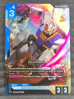 Gundam GD01-001 LR Unit Card Bandai New Type Rising TCG - Image 1
